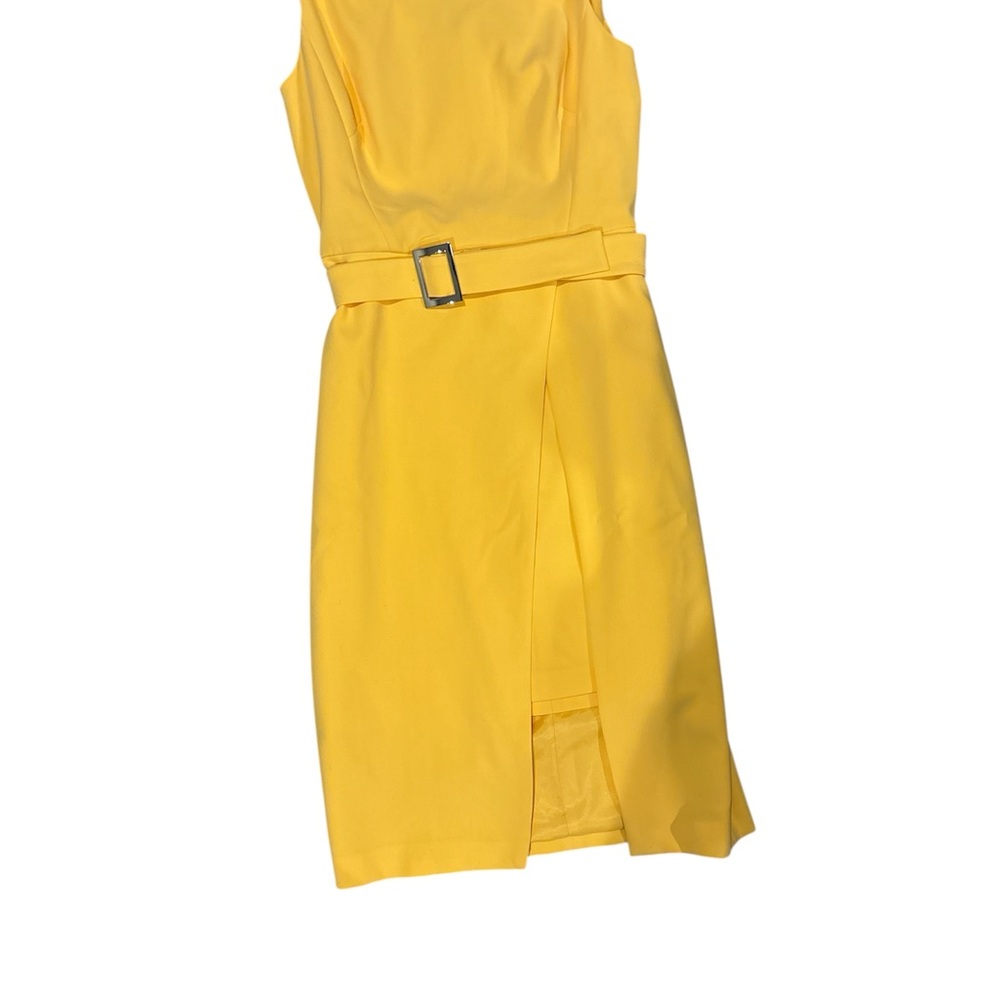 White House Black Market Yellow Sheath Cocktail Dress
